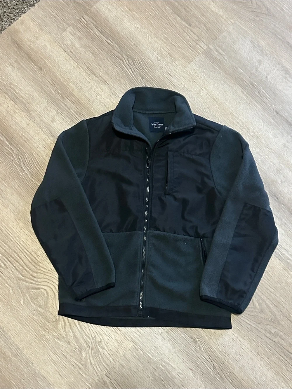 Faded Glory Black Youth Performance Fleece & Shell Jacket
